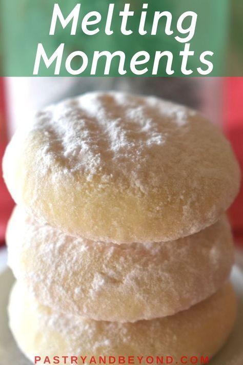 Melted Moments Cookies, Eileens Cookies Recipe, Melt In Your Mouth Cookies Recipe, Melting Cookies Recipe, Christmas Meltaway Cookies, Corn Starch Cookie, Cornstarch Cookies Recipe, Simple Ingredient Cookies, Cornstarch Cookie