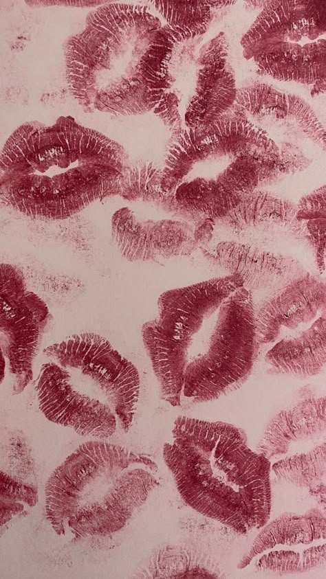 Lipstick Print Wallpaper, Red Colour Wallpaper, Wallpaper Frame, Red Kisses, Red Aesthetics, Plain Wallpaper Iphone, Diy Photo Display, Random Wallpaper, Cute Home Screen Wallpaper