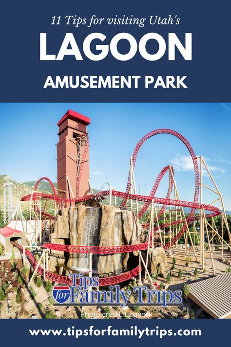 10 tips for making the most of your day at Lagoon Amusement Park in Farmington, Utah | tipsforfamilytrips.com #summer #SaltLakeCity #amusementparks #travel #tipsforfamilytrips #lagoon Lagoon Amusement Park Utah, Lagoon Theme Park, Lagoon Utah, Amusement Park Outfit Ideas, Family Trip Photos, Park Outfit Ideas, Lagoon Amusement Park, Lagoon Park, Farmington Utah