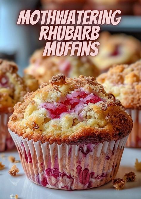 Hidden Recipes Zucchini Rhubarb Recipes, Rhubarb Zucchini Muffins, Stewed Rhubarb Recipes, Rhubarb Muffins Recipe, Strawberry Rhubarb Scones, Strawberry Squares, Easy Rhubarb Recipes, Strawberry Rhubarb Muffins, Crumble Recipes