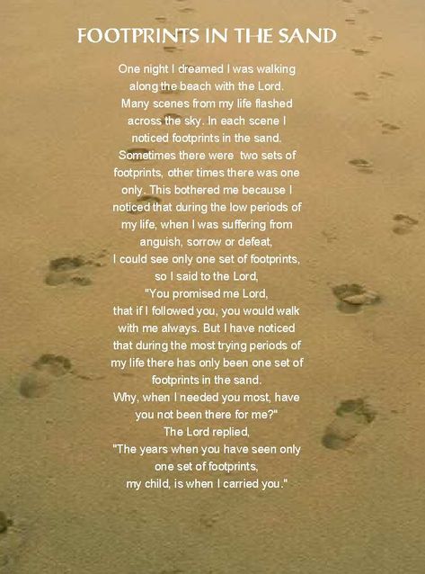 the book footprints in the sand the inspiring life behind the immortal poem Footprints Poem, Footprints In The Sand Poem, Footsteps In The Sand, Footprints In The Sand, A Poem, The Sand, Great Quotes, Gods Love, Inspirational Words