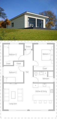 Inexpensive House Plans, Cheap House Plans, Narrow House Plans, Affordable House Plans, Simple House Plans, Small House Plan, Small House Design Plans, Cottage Plan, Family House Plans