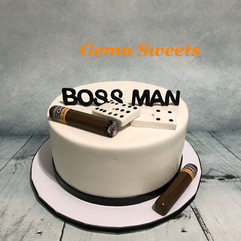 Boss Man cake by Gema Sweets. Birthday Cake For Grown Man, Cake Designs For Brother, Boss Cake Ideas For Men, Boss Cakes For Men, Business Man Cake Ideas, Theme Cake For Husband Birthday, Cake For Boss, Boss Birthday Cake, Cake For Boss Men