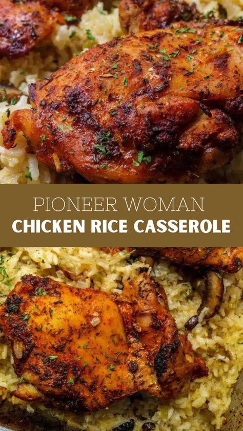 Pioneer Woman Chicken Rice Casserole Pioneer Woman Chicken And Rice, Pioneer Woman Recipes Chicken, Pioneer Woman Recipes Dinner, Super Easy Casseroles, Pioneer Woman Chicken, Flour Chicken, Chicken Wild Rice Casserole, Chicken Wild Rice, Thyme Salt