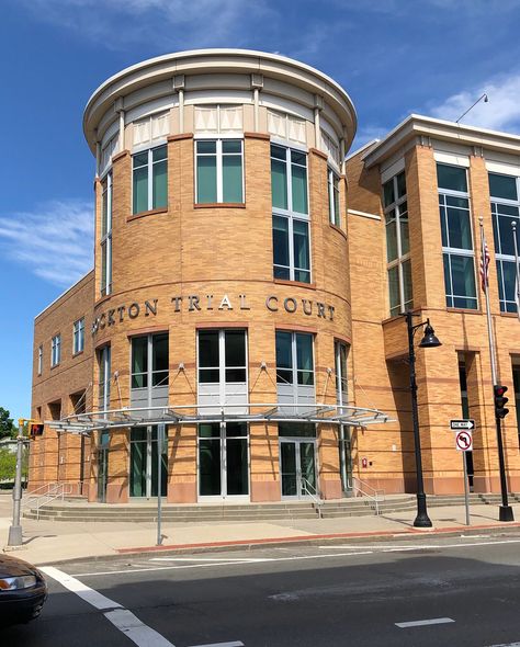 Entryway of New Plymouth County District Courthouse in Brockton, Massachusetts. Paul Chandler May 2019. Duxbury Massachusetts, Brockton Massachusetts, New Plymouth, Iconic Landmarks, Virtual Tour, Plymouth, Small Towns, Massachusetts, New England