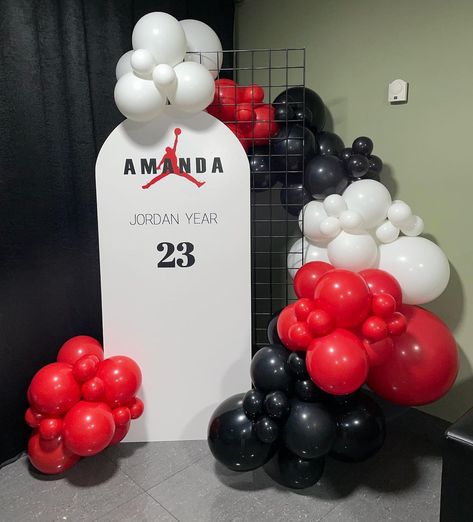 Picture Perfect Events on Instagram: “Flash Back Friday to this J23 Set Up we did in October. Honestly we’ve lost count, but as you already know Jordan Themed Birthdays are…” 23 Birthday Jordan Year, Jordan Year Party, 23 Themed Birthday, Jordan Year Birthday 23 Ideas, Jordan 23 Birthday Ideas, Jordan Themed Birthday, 23 Birthday Theme Ideas, Jordan Theme Birthday Party Ideas, Jordan Party Decorations