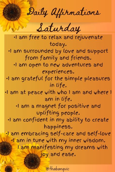 10 Affirmations to start every day of the week with a positive mindset: Saturday Sunday Affirmations, 10 Affirmations, Kindergarten Classroom Decor, Navigating Life, Day Of The Week, Weekend Vibes, Simple Pleasures, Daily Affirmations, Positive Mindset