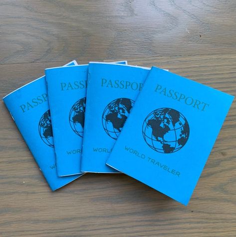 Printable Passport for Kids for Pretend Play Travel and | Etsy Passport For Kids, Passports For Kids, Around The World Theme, Passport Template, World Thinking Day, Kids Pretend Play, Passport Stamps, Classroom Projects, Cultural Studies