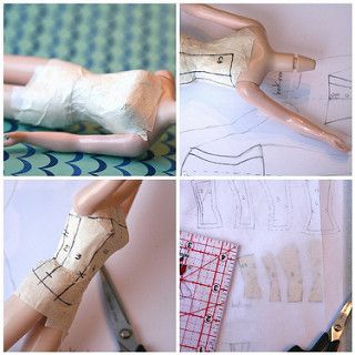 Let's Make a Blythe Corset! (Part 1) | Flickr - Photo Sharing! Barbie Clothes Tutorial, Making Doll Clothes, Doll Corset, Body Markings, Basic Sketch, Pattern Doll Clothes, Corset Tutorial, Doll Clothes Tutorial, Accessoires Barbie