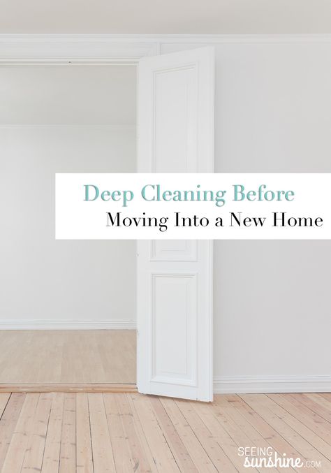 Cleaning New House Before Moving In, Cleaning New House, Deep Cleaning Lists, Moving Into New Home, Moving House Tips, Moving Hacks, Buying First Home, Deep Cleaning House, Home Checklist