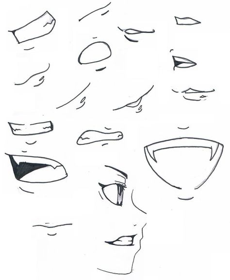 mouths by marly-sohma Manga Mouth, Anime Mouth Drawing, Anime Mouth, Anime Mouths, How To Draw Anime Eyes, Drawing Face Expressions, Mouth Drawing, Drawing Tutorial Face, Drawing Eyes