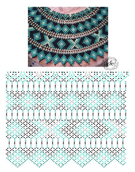 Huichol Pattern, Diy Necklace Patterns, Seed Bead Jewelry Patterns, Bead Weaving Tutorials, Beaded Necklace Patterns, Beading Netting, Beadwork Necklace, Beading Jewelery, Bead Weaving Patterns