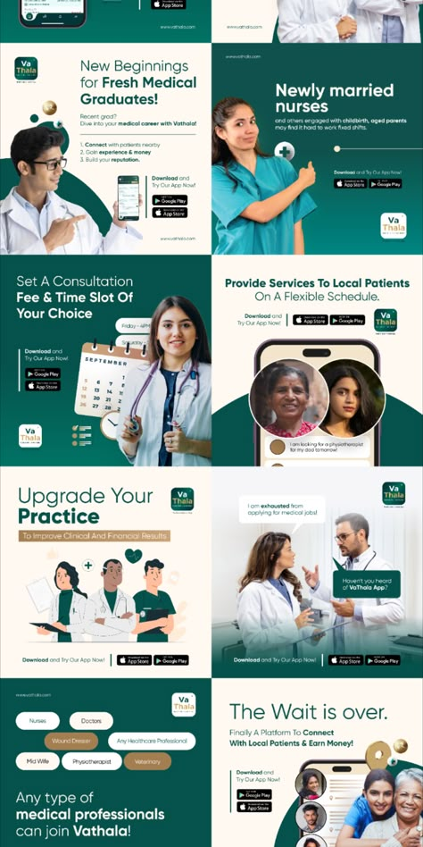 Doctor App Social Media Design - Eloke Global Layout Design Social Media, Doctor Graphic Design, Testimoni Design, App Social Media Design, Tech Social Media Design, Doctor Social Media Post, Medical Design Graphics, Medical Social Media Design, Medical Social Media Post