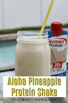 Pineapple Protein Shake, Pineapple Shake, Protein Drink Recipes, Protein Shake Recipe, Premier Protein Shakes, Protein Smoothies, Protein Dinner, Protein Shake Smoothie, Premier Protein