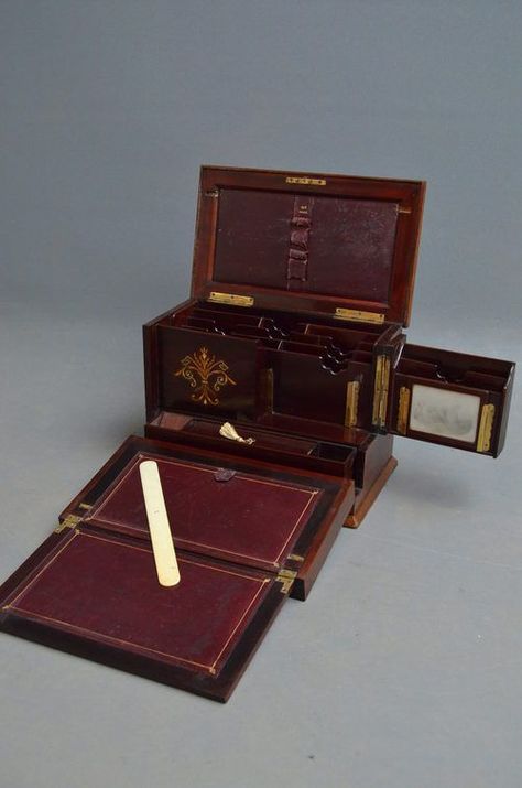 Victorian Stationary, Lap Desks, Lux Travel, Travel Desk, Writing Slope, Stationary Box, Diy Stationary, Antique Writing Desk, Pen Tray