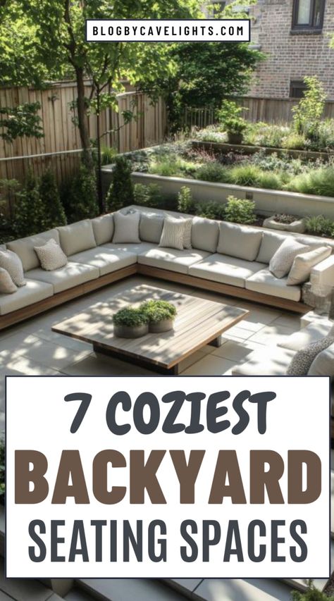 🌿 Discover cozy garden seating area ideas that transform your outdoors! Dive into our article for inspiring backyard seating ideas that blend comfort with charm. 🌼 Click to explore and start your next project! Backyard For Entertaining Families, Deck Seating Ideas Furniture, Outdoor Patio Seating Ideas, Cozy Backyard Seating, Garden Seating Area Ideas, Backyard Seating Ideas, Seating Area Ideas, Cozy Garden, Deck Seating