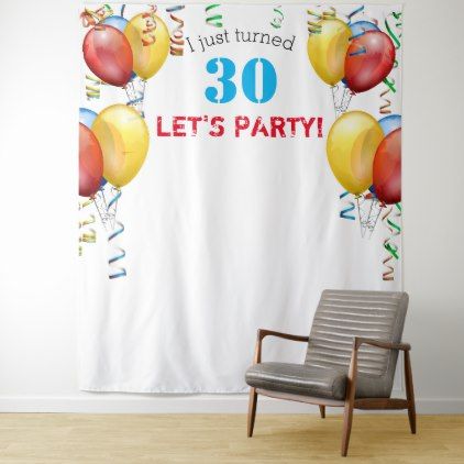 Balloon 30th Birthday Backdrop Photo Booth 60th Birthday Backdrop, Birthday Photo Booth Backdrop, 30th Birthday Backdrop, 90th Birthday Parties, Birthday Photo Booths, Backdrop Photo, Event Banner, Adult Birthday Party, 60th Birthday Party