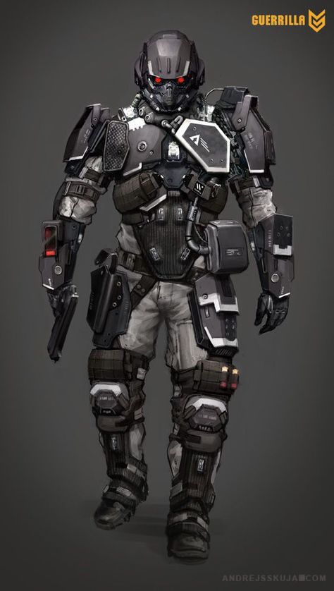 Helghast Soldier Tactical Armor, Futuristic Armor, Futuristic Armour, Combat Armor, Security Forces, Sci-fi Armor, Future Soldier, Super Soldier, Power Armor