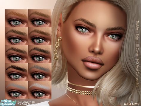 MSQSIMS' Eyebrows NB26 Heart Eyebrows, Tiny Eyebrows, Cc Eyebrows, Cc Eyes, Sims 4 Cc Hair, Sims 4 Cc Eyes, The Sims 4 Skin, Makeup Cc, Short Beard