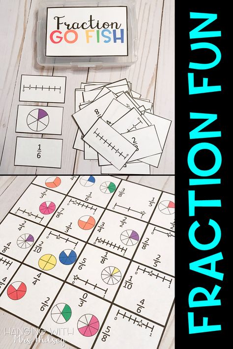 Fraction Games 4th, Fraction Games 3rd Grade, Fractions Games, Fractions Activities, Fraction Games, Math Night, Comparing Fractions, Teaching Fractions, Fraction Activities