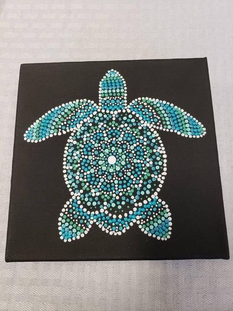 Sea Turtle Mandala, Nursery Ocean, Ocean Nursery Decor, Mandala Dot Art, Ocean Nursery, Wall Art Ocean, Painting Canvases, Turtle Painting, Turtle Art