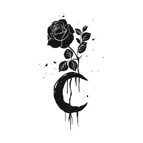 Black Rose Art, Black Rose Tattoos, Geniale Tattoos, Gothic Tattoo, Tattoo Style Drawings, Rose Tattoo Design, Tattoo Art Drawings, Creative Corner, Dark Tattoo