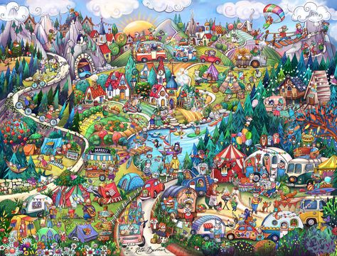 2000 Piece Puzzle, Rita Berman, Country Fair, Fantasy Worlds, 3d Artwork, Puzzle Art, 1000 Piece Jigsaw Puzzles, Dog Show, Freelance Designer