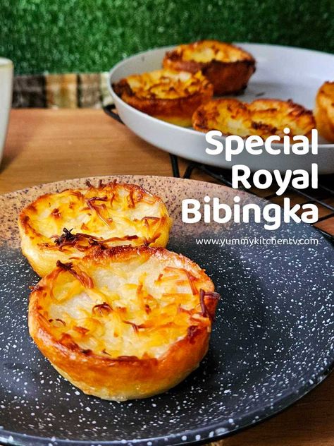 Special Royal Bibingka (An Ilocano speciality) - Yummy Kitchen Filipino Bibingka Recipe, Royal Bibingka Vigan Recipe, Biko Recipe Filipino Desserts, Royal Bibingka Recipe, Special Bibingka Recipe, Karioka Recipe, Native Rice, Easy Bibingka Recipe, Biko Recipe