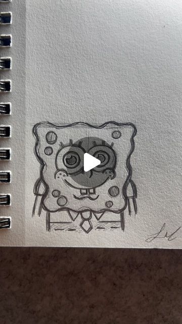 @inthehandsoflando on Instagram: "Cartoon. #artistsoninstagram #howto #tutorial #spongebob #drawing" Cute Easy Drawings Spongebob, Art Sketches Cute Easy, How To Draw A Spongebob, Spongebob Sketches Easy, Big Doodles Easy, Things To Draw Spongebob, Easy Drawings Sketches Tutorial, Spongebob Drawings Easy Cute, Spongebob Cute Drawing