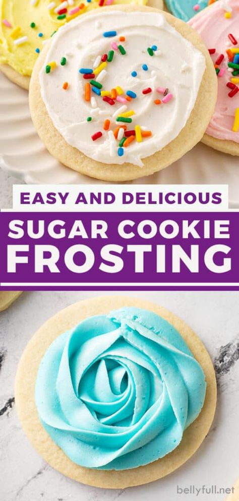 Cookie Frosting Recipe Buttercream, Frosting For Cookies Easy, Cutout Sugar Cookie Icing Recipe, Diy Icing For Sugar Cookies, Frosting For Sugar Cookies That Hardens, Frosting That Hardens, How To Make Frosting For Sugar Cookies, Sugar Cooking Frosting, Easy Homemade Frosting For Sugar Cookies