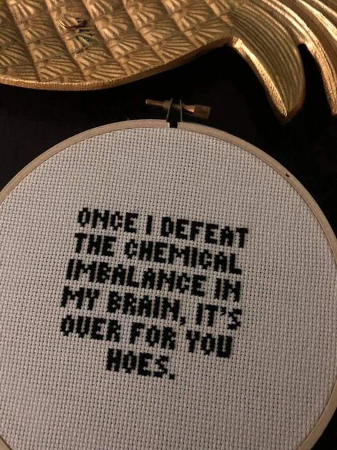 😂😂😂 My Brain, Pretty Words, The Words, Cross Stitch Embroidery, Words Quotes, Embroidery Stitches, Cross Stitch Patterns, Art Ideas, Stitch Patterns