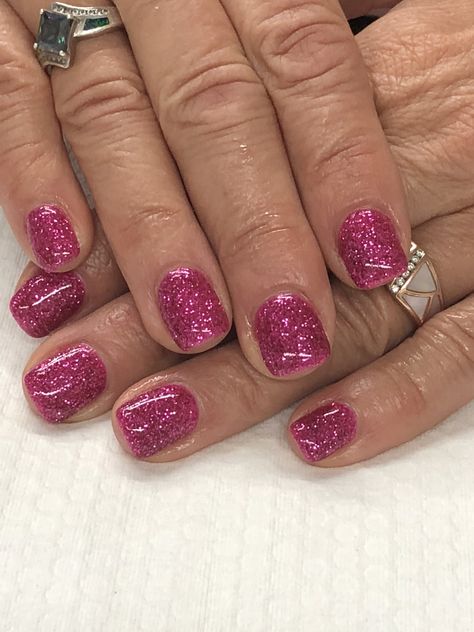 Raspberry Glitter Nails, Light Elegance Pinky Swear & Besties Gel Nails Raspberry Gel Nails, Fushia Glitter Nails, Berry Pink Nails Design, Berry Glitter Nails, Magenta Glitter Nails, Raspberry Pink Nails, Sparkly Gel Nails, Pink Nails Gel, Nails Pink Glitter