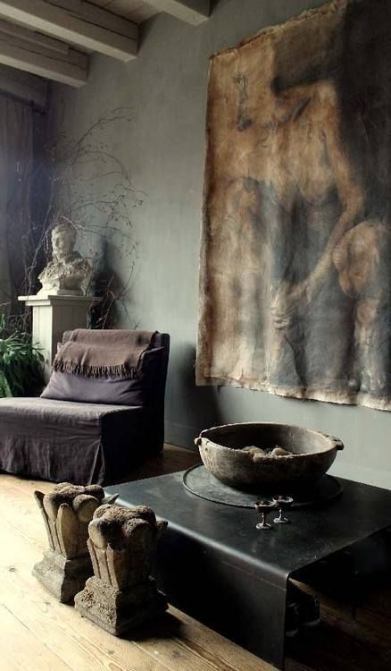 I like this Masculine Interior Design, Masculine Interior, Interior Design Rustic, Grey Home Decor, Vintage Living Room, Dark Interiors, Design Seeds, Style Deco, Natural Home Decor