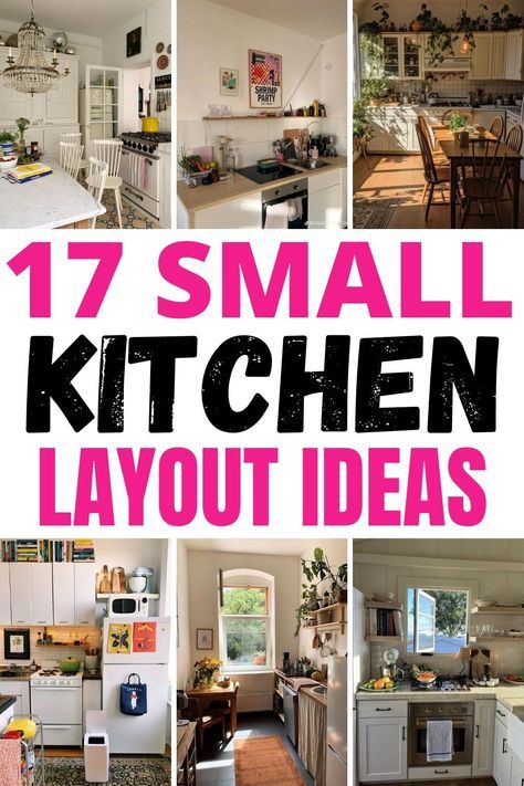 Beautiful Tiny Kitchens, Kitchen Designs For Small Spaces, Small Area Kitchen Ideas, Small Kitchen With Table In Middle, Small Kitchen Ideas Layout With Table, Small Apartment Kitchen Layout, Ideas For Tiny Kitchens, Unique Small Kitchen Ideas, Small Kitchen Remodel Cabinets