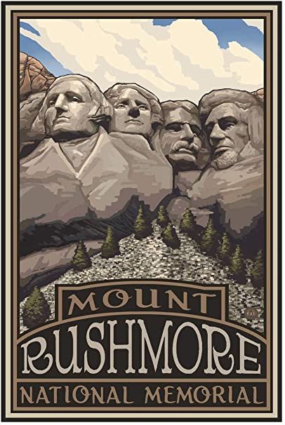 Memorial Art, Retro Travel Poster, National Park Posters, National Art, Art Prints For Sale, National Monuments, Vintage Travel Posters, South Dakota, Giclee Art