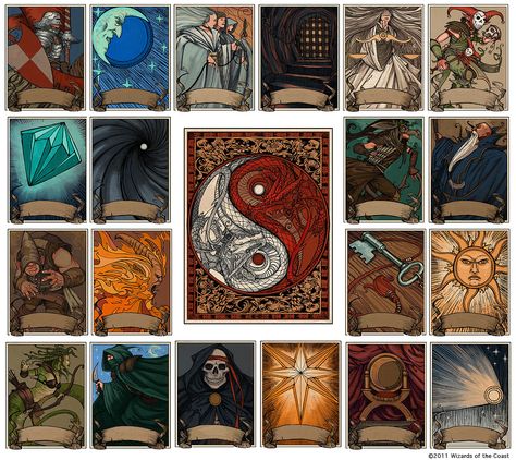 The Deck of Many Things Deck Of Many Things Dnd Art, Dnd Deck Of Many Things, Deck Of Many Things Dnd, Dnd Tattoos, Deck Of Many Things, Dragon Table, Deck Table, Immortal Soul, Magic Items