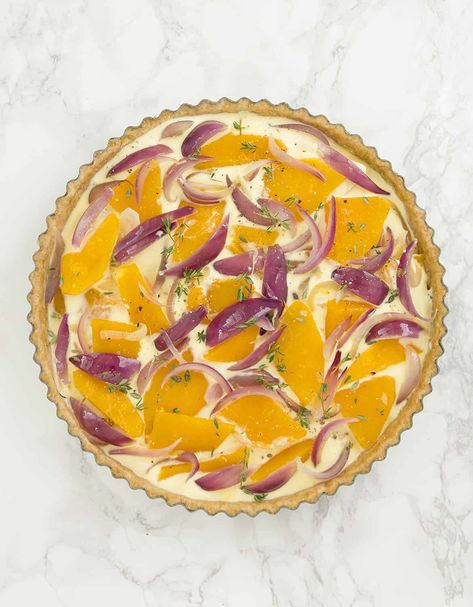 PUMPKIN QUICHE, EASY AND HEALTHY - The clever meal Pumpkin Quiche, Quiche Easy, Vegetable Quiche Recipes, Vegetarian Quiche Recipes, Vegetarian Quiche, Vegetarian Brunch, Savoury Pies, Vegetable Quiche, Easy Quiche