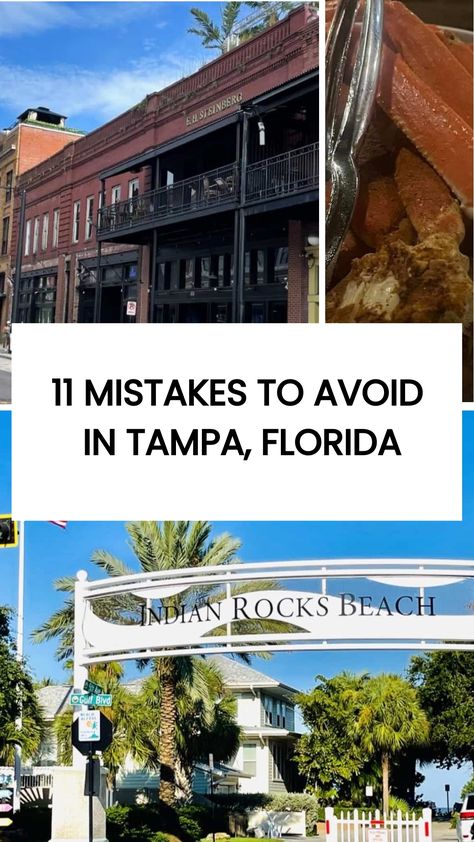 Check out these 11 Mistakes to Avoid in Tampa, Florida. Tampa, Florida, is a vibrant city known for its beautiful beaches, rich history, and bustling nightlife. However, to make the most out of your visit, you'll want to avoid these mistakes. Ybor City Tampa Things To Do, Tampa Beach, Tampa Beaches, Ybor City Tampa, Tampa Riverwalk, Indian Rocks Beach, Ybor City, Canada Travel Guide, Travel Captions