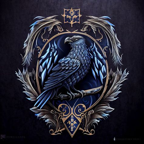 Raven Emblem, Ravenclaw Art, Ravenclaw Logo, Raven Pictures, Harry Potter Planner, Imprimibles Harry Potter, Harry Potter Painting, Harry Potter Friends, Ravenclaw Aesthetic