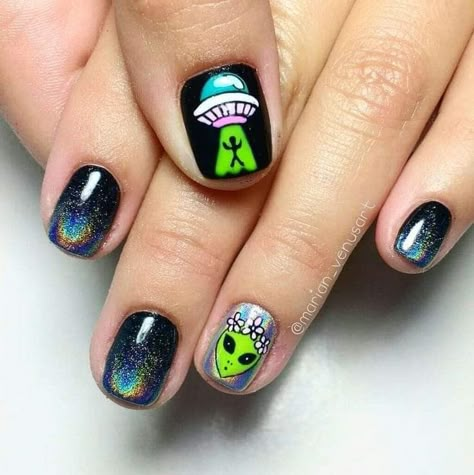 Badass Nails, Alien Nails, Red Nail Art Designs, Horror Nails, Boho Nails, Fake Nails Long, Space Nails, Art Deco Nails, Punk Nails