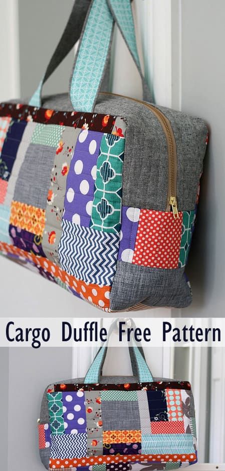 Patchwork Duffle Bag Overnight Bag Pattern, Diy Duffle Bag, Toiletry Bag Pattern, Quilted Bag Patterns, Bag Free Pattern, Duffle Bag Patterns, Tote Bag Pattern Free, Bag Pattern Free, Diy Bags Patterns