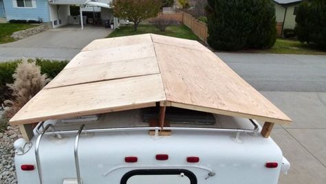 Protective Winter Camper Cover - Truck Camper Magazine Astuces Camping-car, Camper Trailer Remodel, Rv Cover, Camper Hacks, Travel Trailer Camping, Diy Camper Remodel, Camper Storage, Beach Necessities, Trailer Living