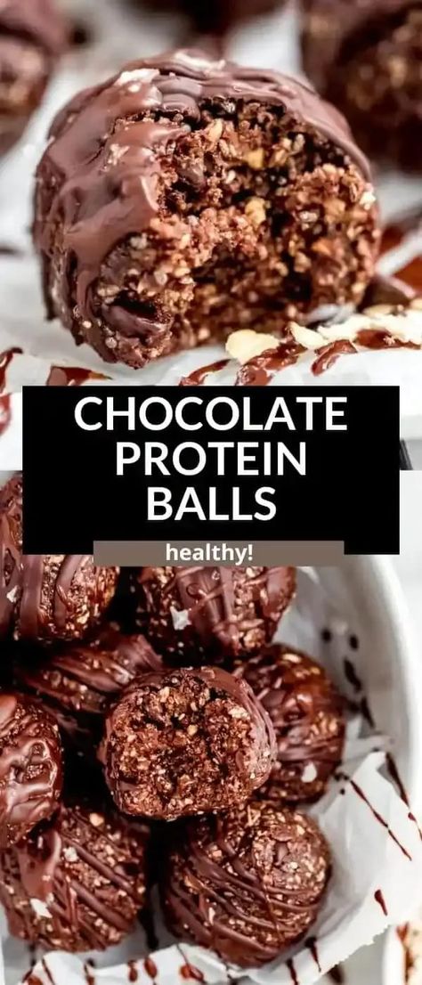 These healthy toasted coconut and chocolate bliss balls are a healthy on the go snack. You can make them high protein, gluten free and vegan! This vegan snack recipe is perfect for school lunches, work or for a hike. These energy balls are so easy to make. High Protein Vegan Snacks, High Protein Gluten Free, Chocolate Protein Balls, Protein Balls Healthy, Healthy High Protein Snacks, Peanut Butter Energy Bites, Energy Balls Healthy, Nut Bars, Protein Balls Recipes