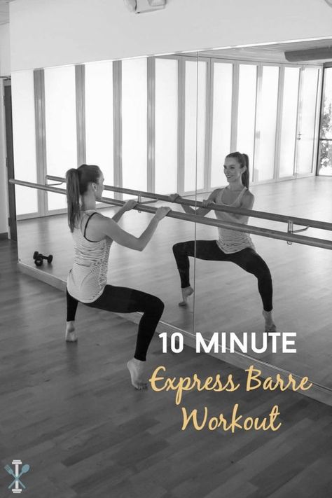 The best barre workout you can do at home, in only 10 minutes! Guaranteed to make you shake and tone your lower body like crazy. Barre Routine, Barre Bar, Sculpt Workout, Barre Moves, Ballet Barre Workout, Barre Exercises, Barre Exercises At Home, Barre Workout Video, Cardio Barre