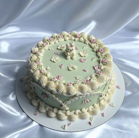 Cake With Bunny, Ballet Birthday Cakes, Cakes Cute, Cakes Aesthetic, Cake Recipes Easy, Easy Cakes, 18th Cake, Vintage Birthday Cakes, April Easter