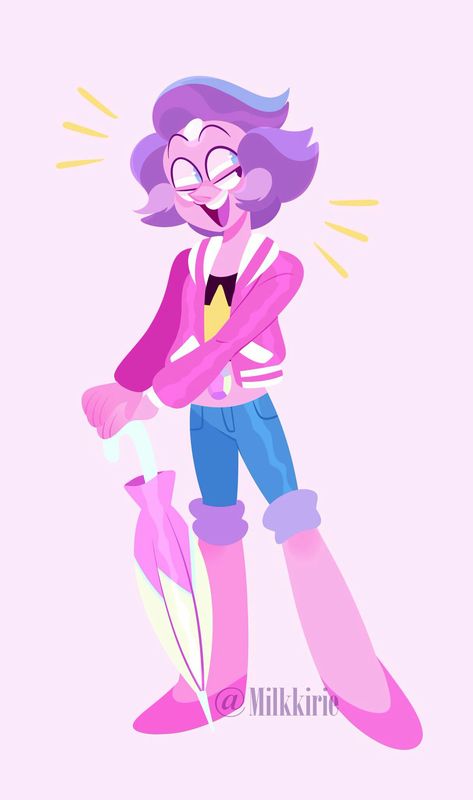 Steven Universe Fusion, Steven Uni, Happy Rainbow, Steven Universe Characters, Steven Universe Gem, Rainbow Quartz, Steven Universe Fanart, Cute Cute, Love Rainbow