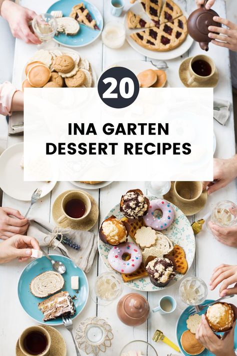 People love Ina Garten's dessert recipes because they are simple, elegant, and taste great. These 20 Ina Garten Dessert recipes have something for everyone, Traditional Dessert Recipes, Dinner Party Dessert Recipes, Dessert For Four People, Pretty Desserts Aesthetic, Ina Garten Dessert Recipes, Party Desserts For A Crowd, Light Desserts Recipes, Unique Dessert Recipes, Best Ina Garten Recipes