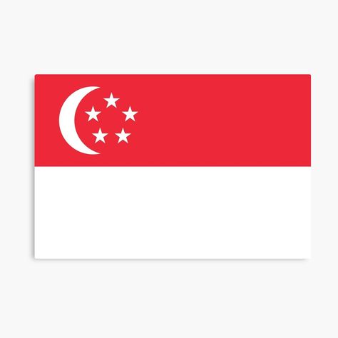 Flag Of Singapore, Singapore Flag, Modern Poster, Typography Art, National Flag, Typography Poster, Typography Design, Country Flags, Free Printables