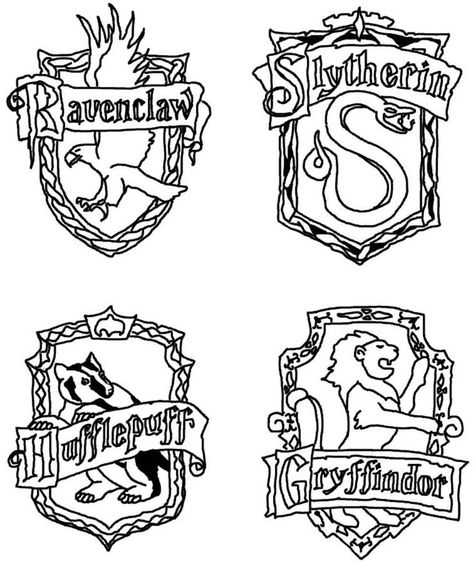 kassy Harry Potter Weihnachten, Harry Potter Coloring Book, Harry Potter Houses Crests, Harry Potter Activities, Harry Potter Case, Harry Potter Coloring Pages, Silhouette Disney, Harry Potter Printables Free, Harry Potter Colors