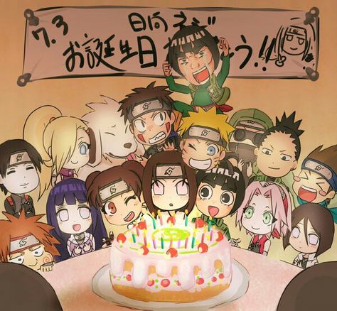 Chibi Naruto Characters, Naruto Sakura Sasuke, Anime Happy Birthday, Tenten Naruto, Konoha Village, Naruto Birthday, Naruto Sd, Lee Naruto, Sakura Sasuke